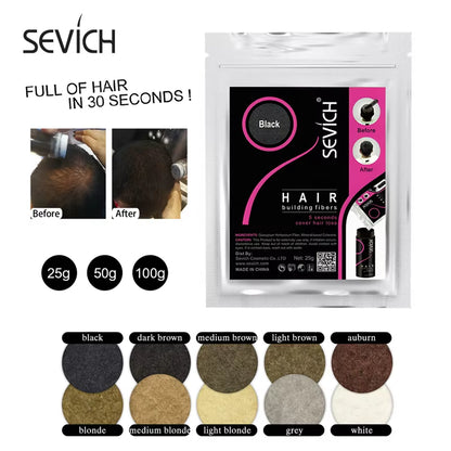 Blender Conceal Styling Fiber Hair Powders Thinning Loss Building Hair Fibers Keratin Eyelash Extension 100G Black 10 Colors