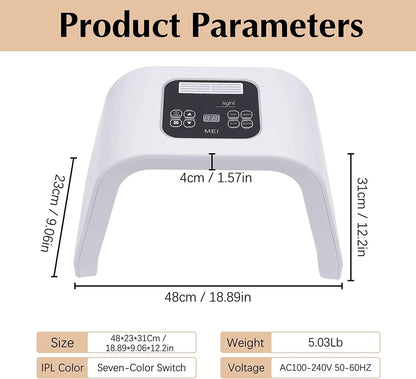 Infrared Light Therapy Led Facial Light Therapy Mask-Derma Plus, Photons Facial Skin Care Machine LED Beauty Mask Therapy Beauty Machine