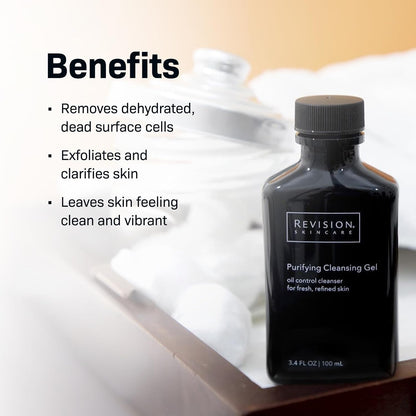 Skincare Purifying Cleansing Gel with Salicylic Acid, Concentrated Exfoliating Daily Face Wash for Oily Skin, 3.4 Ounces