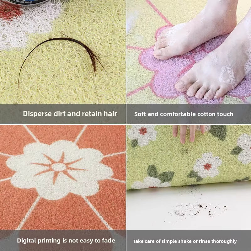 High-Quality Cute Panda Bathroom Non-Slip Mat Antiwear PVC Waterproof anti Slip Bathroom Rugs Floor Mat