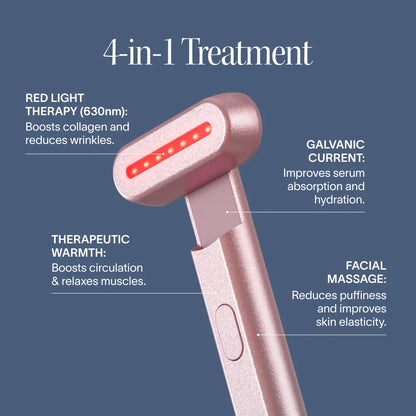 4-In-1 Radiant Renewal Skincare Wand with Red Light Therapy